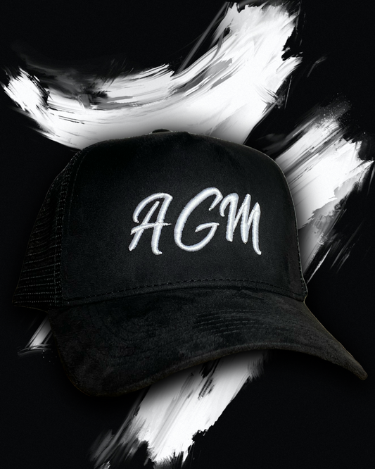 AGM BLK Suede Trucker Cap